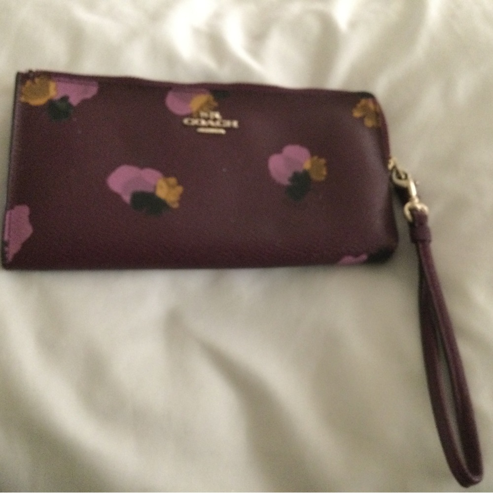 Coach large wristlet wallet
